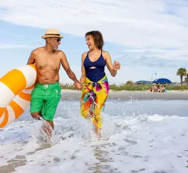 North Myrtle Beach Senior Couple Beach
