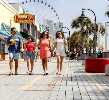 Family on Boardwalk Myrtle Beach