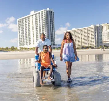 Kingston Resort Family at Beach