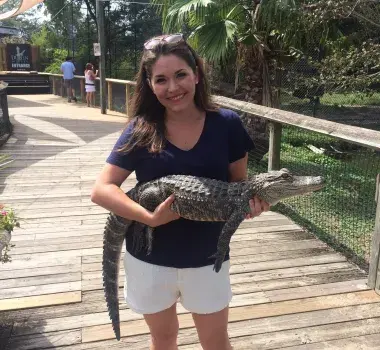 Alligator Adventures woman with gator