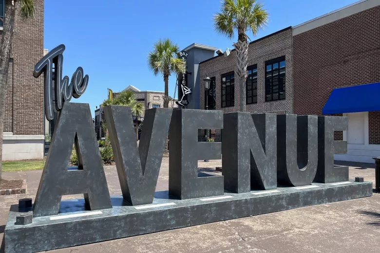 sign at Broadway at the beach