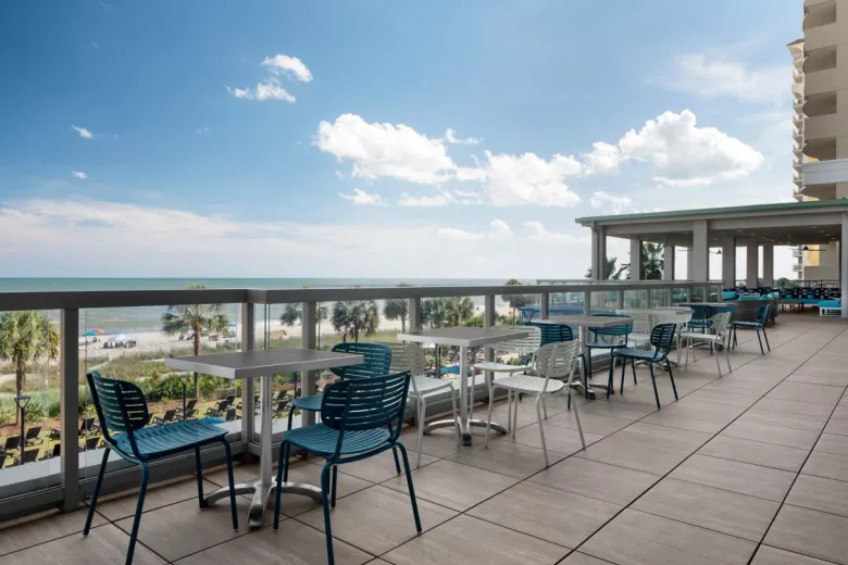 SpringHill Suites Myrtle Beach Oceanfront outdoor terrace