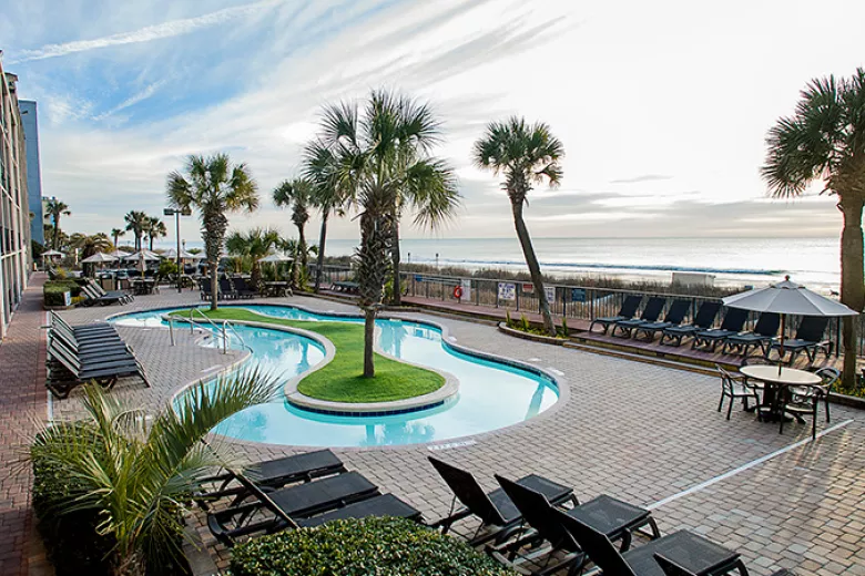 Compass Cove oceanfront pool deck