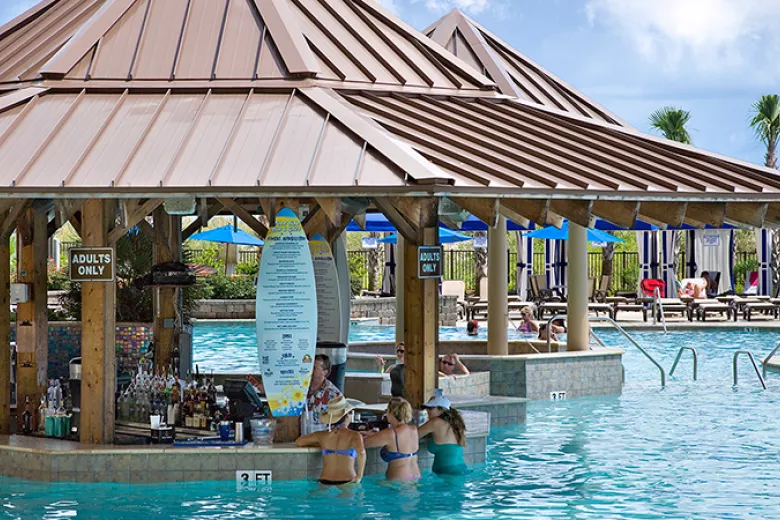 North Beach Resort swim up pool bar