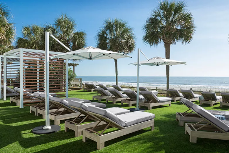 The Strand oceanfront lawn