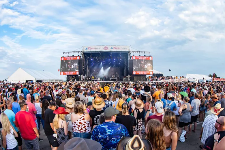 CCMF 2022 daytime shot of stage with crowd