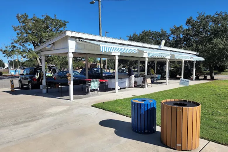 Myrtle's Market pavilion with vendors