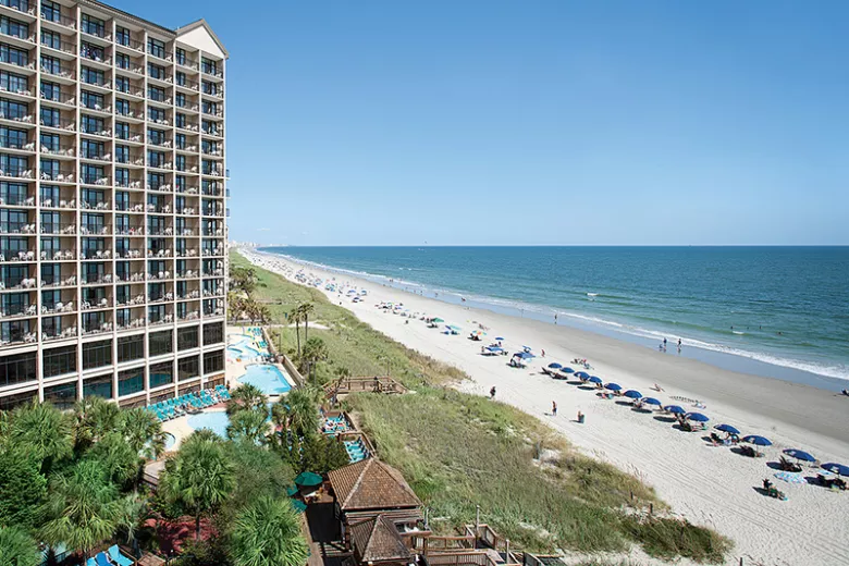 Beach Cove Resort aerial with beach