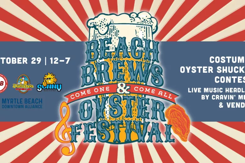 beach brews and oyster festival poster