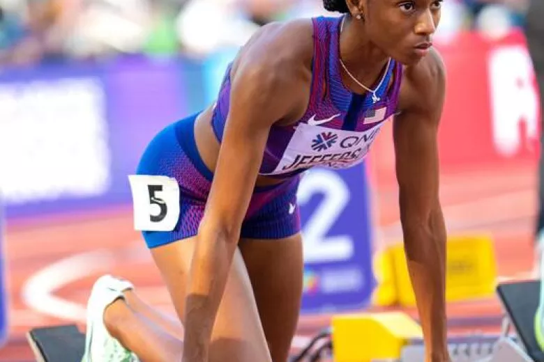 Melissa Jefferson at race