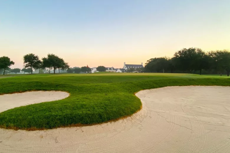 Pine Lakes Country Club 18th hole with club house