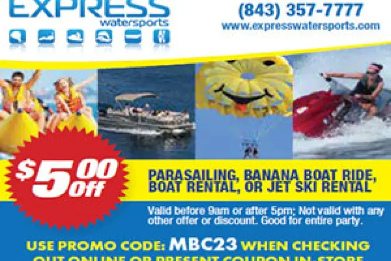 2023 Parasail Express VisitMyrtleBeach.com coupon
