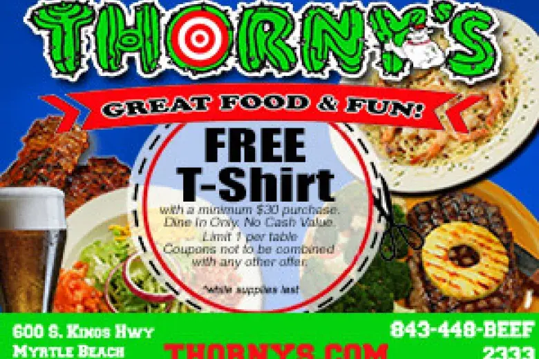 2023 Thorny's Food Sports Fun VisitMyrtleBeach.com