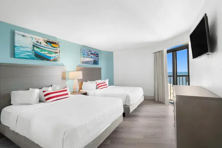 Compass Cove - Mariner Building - Oceanfront Deluxe Two Bedroom Condo - Bedroom Photo