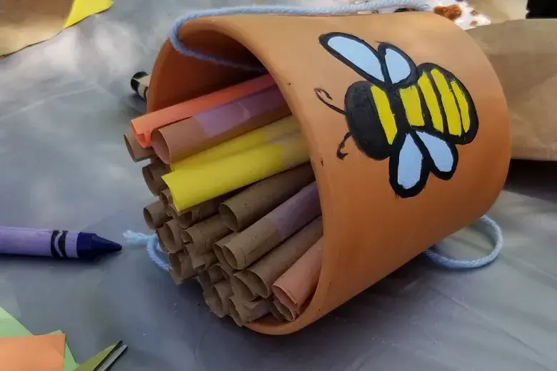 Learn about Beneficial Insects and make a house for Mason Bees. Photo