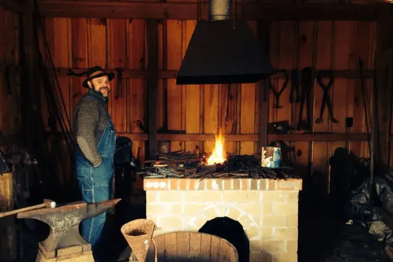 “Blacksmithing Demonstration at the L.W. Paul Living History Farm” Photo