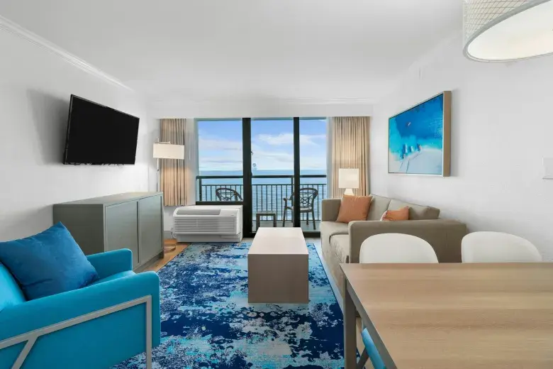 Caribbean Resort Oceanfront 1 Bedroom King Suite Living Room Photo 6