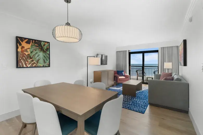 Ocean Reef Resort - South Tower Three Bedroom Deluxe Condo - Dining and Living Room Area Photo 3