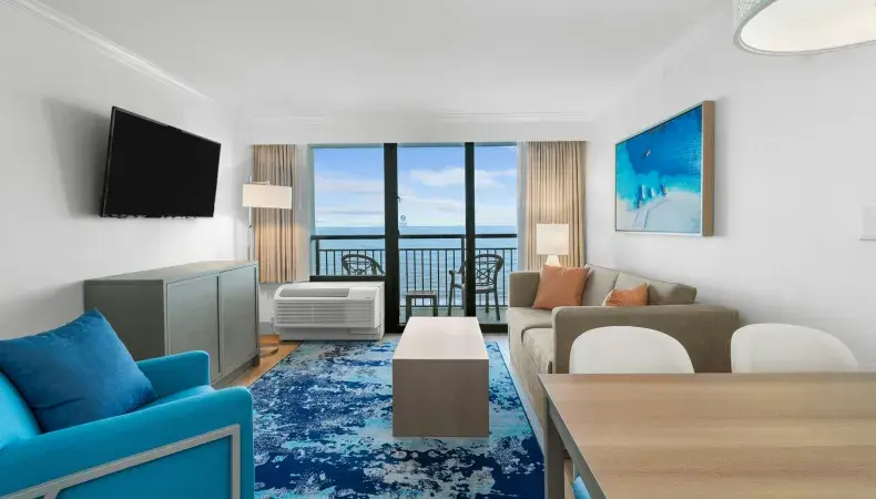 Caribbean Resort Oceanfront 1 Bedroom King Suite Living Room Photo 6