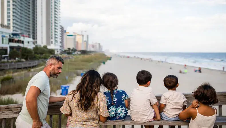 Family Enjoying Myrtle Beach Boardwalk Photo 3