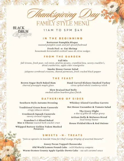 Thanksgiving at Black Drum Photo