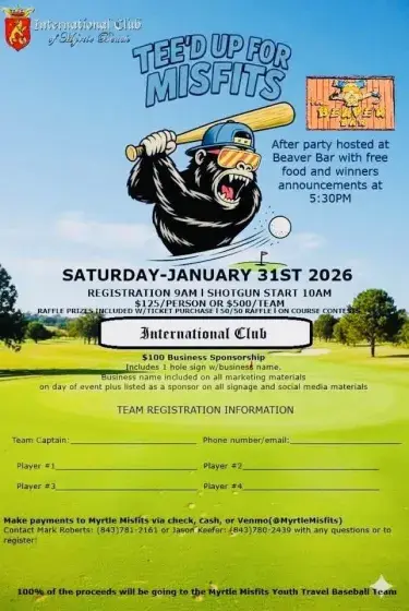 Golf Tournament for Myrtle Beach Misfits Travel Baseball Team Photo