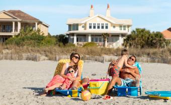 A family enjoying the Myrtle Beach sunshine.