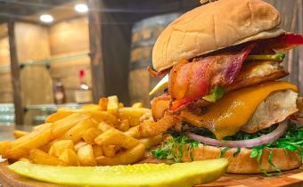 Whiskey Roots burgers and fries