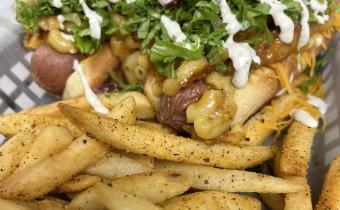 fries and hot dogs