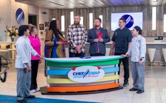 Chef Swap Season 3 with hosts, judges and competitors