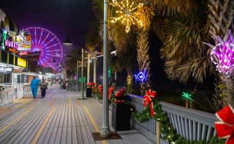 The Boardwalk during Winter Wonderland at The Beach
