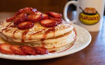 Flapjack's Pancake Cabin Strawberry Pancakes