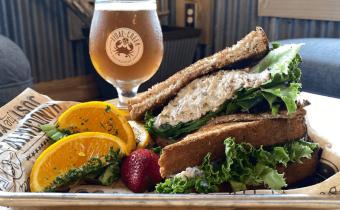 Sandwich and craft beer
