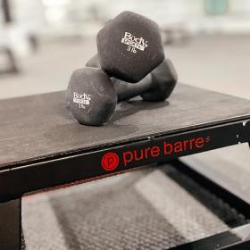 pure barre weights and exercise step