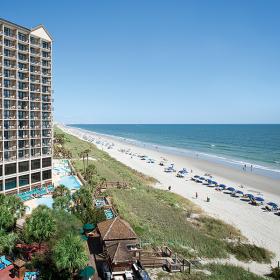 Beach Cove Resort aerial with beach