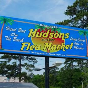 Hudson's Surfside Flea Market billboard