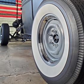 Diamond Back classic car with wide white wall tires