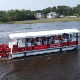 Paddle Pub boat on the waterway