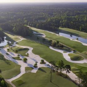 Shaftesbury Glen golf course aerial with multiple fairways and greens