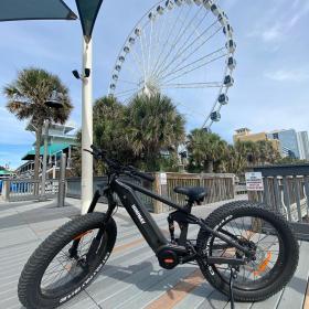 E-bike on the boardwalk