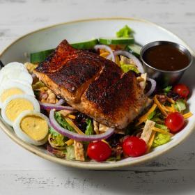 Blackbeard Salad with Blackened Salmon Photo