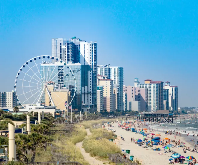 Myrtle Beach Oceanfront with Skyline