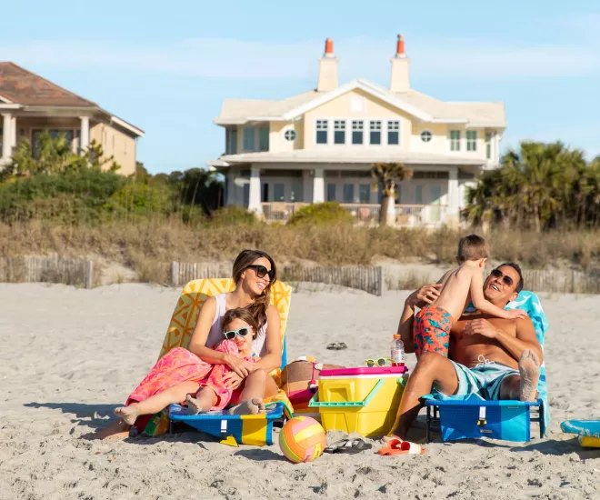 Family on the beach