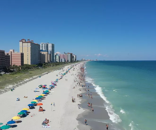 Arial view of Myrtle Beach