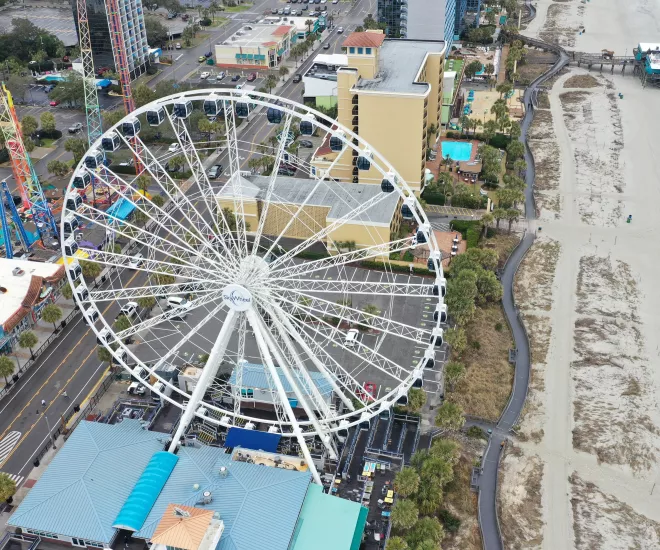 Overheard picture of the Myrtle Beach SkyWheel