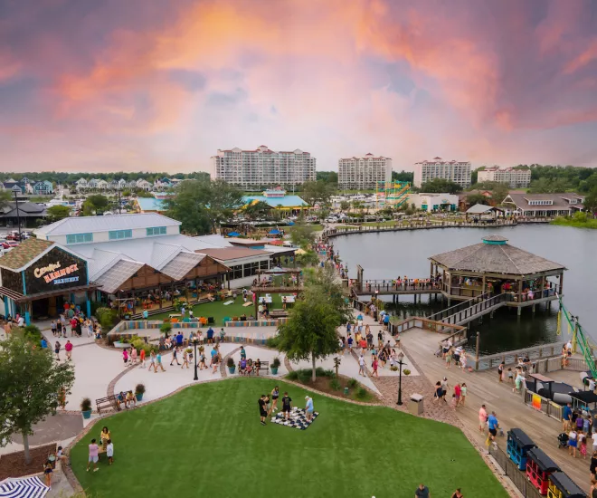 Aerial of Barefoot Landing in North Myrtle Beach 