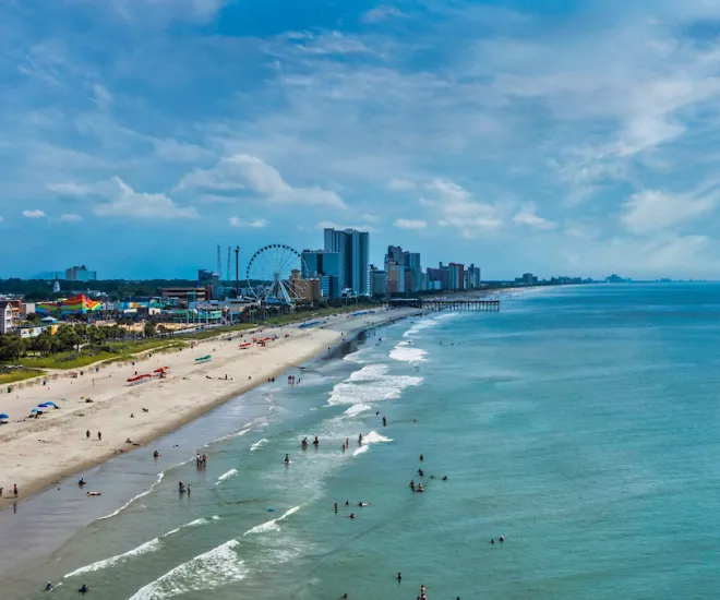 Aerial of the Myrtle Beach skyline