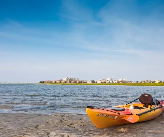 Kayaking to Waites Island in North Myrtle Beach