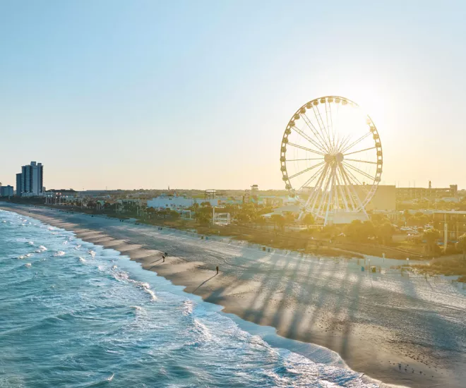 Myrtle Beach Skyline Oceanfront Downtown SkyWheel