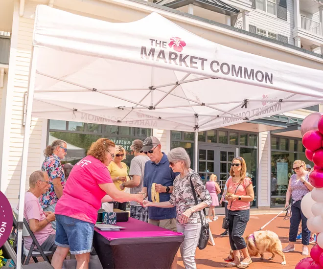 Taste of The Market Common - vendors with tasters